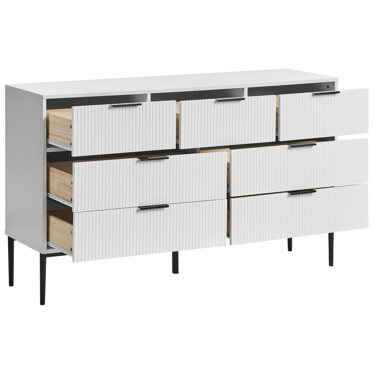 Komoda 7 szuflad LEDUC Biały