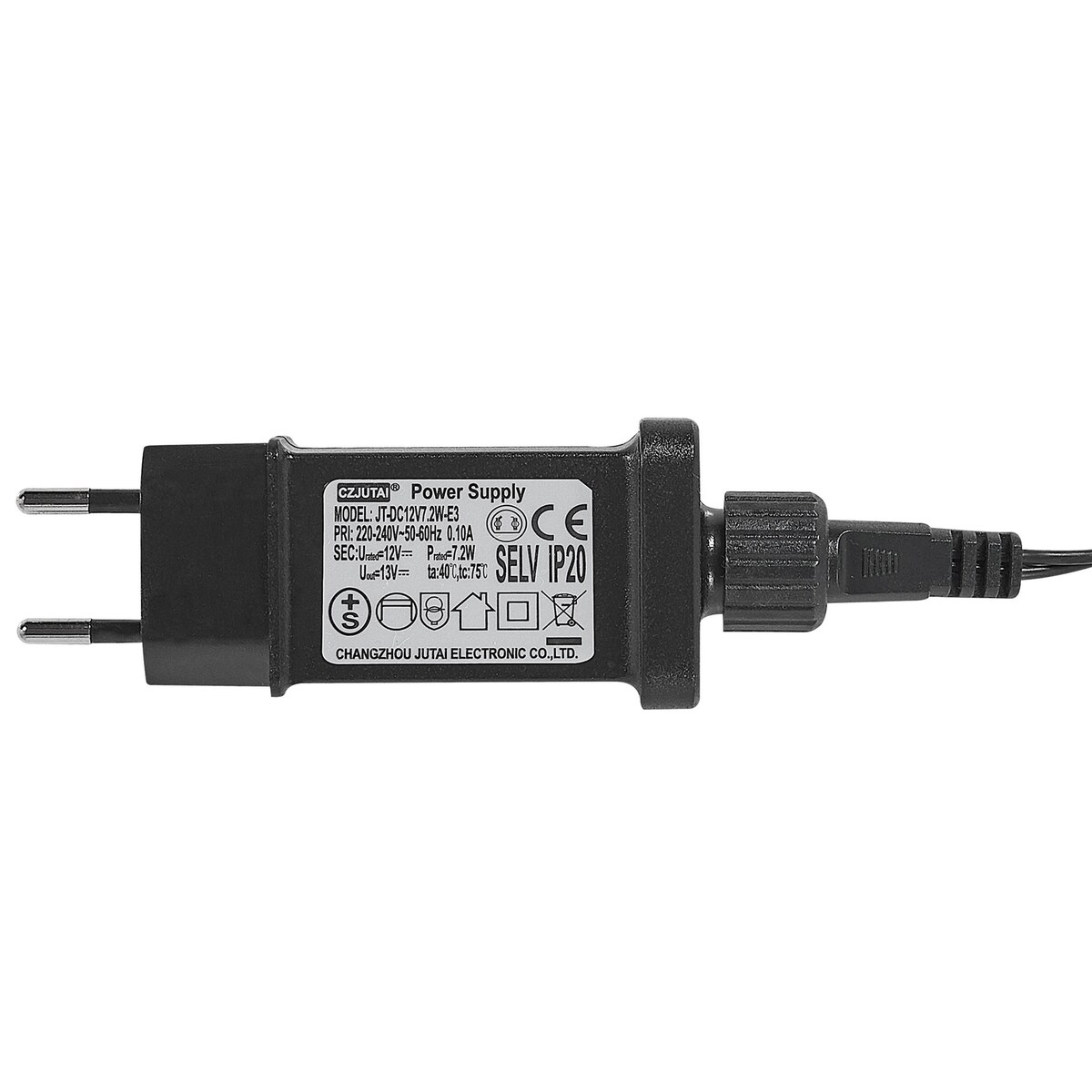 Dekoracja świąteczna LED LOPPI Choinka 47/69 cm Czarny