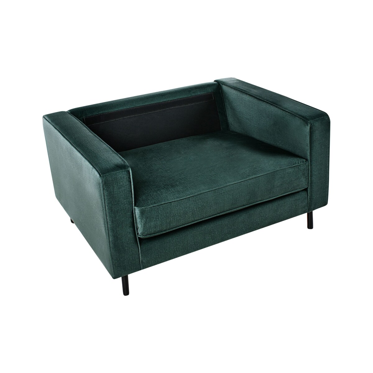 Fotel SAVALEN Welur Ciemnozielony