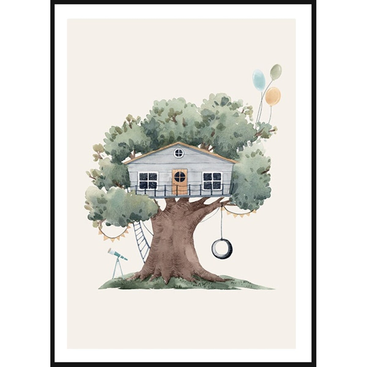 Poster Story, Plakat, Obraz - Domek Letniskowy w Ozdobach, wymiary 60 x 84 cm