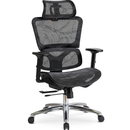 Fotel gamingowy obrotowy ergonomiczny do biurka czarny ROYAL