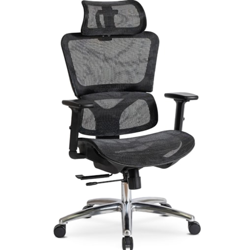 Fotel gamingowy obrotowy ergonomiczny do biurka czarny ROYAL