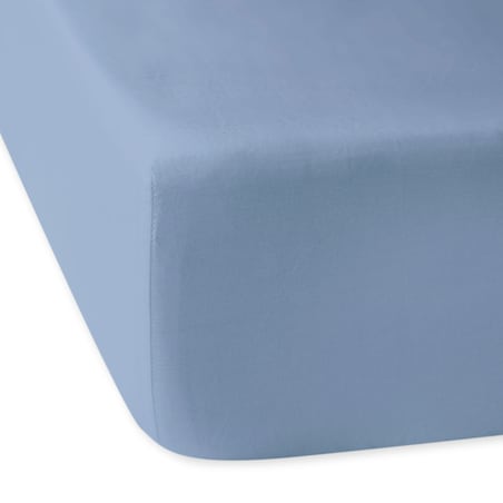 Prześcieradło satynowe z gumką 140x200 kolor Niebieski