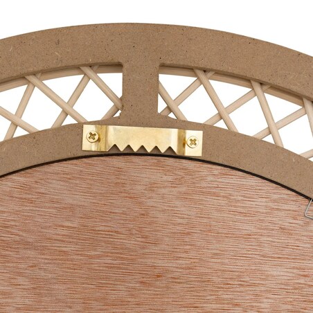 Rattanowe lustro półowalne Anahi 87x47 cm