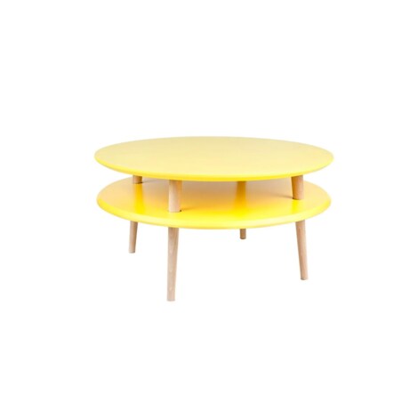 Stolik kawowy UFO Low 70x70 żółty