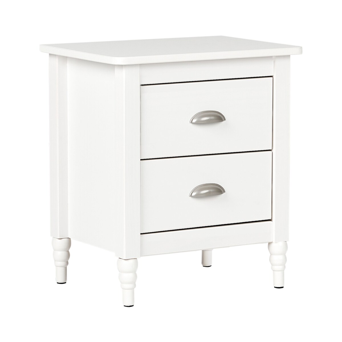 Szafka nocna 2 szuflady Drewno Biały SHILLINGTON