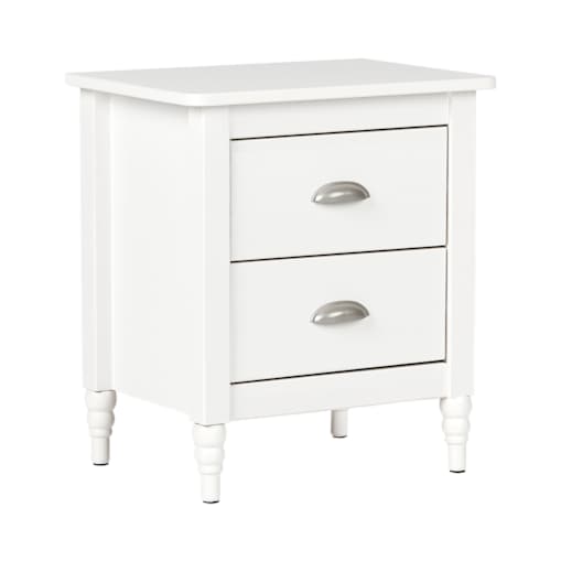 Szafka nocna 2 szuflady Drewno Biały SHILLINGTON