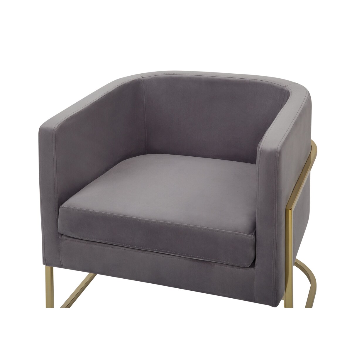 Fotel welurowy szary SIRKKA