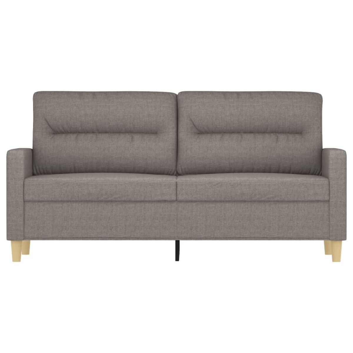 vidaXL Sofa 2-osobowa, kolor taupe, 140 cm, tapicerowana tkaniną