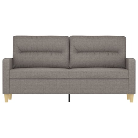 vidaXL Sofa 2-osobowa, kolor taupe, 140 cm, tapicerowana tkaniną