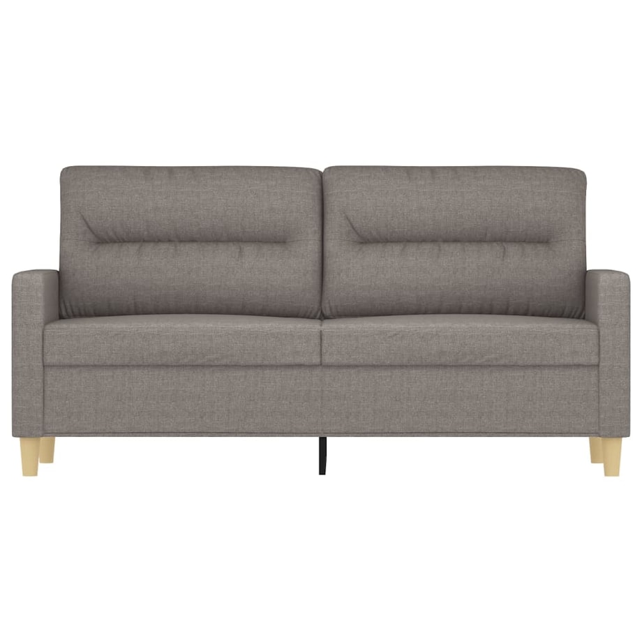 vidaXL Sofa 2-osobowa, kolor taupe, 140 cm, tapicerowana tkaniną