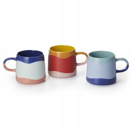 KUBEK CERAMICZNY NA KAWĘ HERBATĘ CZEKOLADĘ POMARAŃCZOWO-CZERWONY Z UCHWYTEM 400 ML PREZENT UPOMINEK DLA KOBIETY MAMY ŻONY BABCI DZIEWCZYNY KOLEŻANKI NIEJ