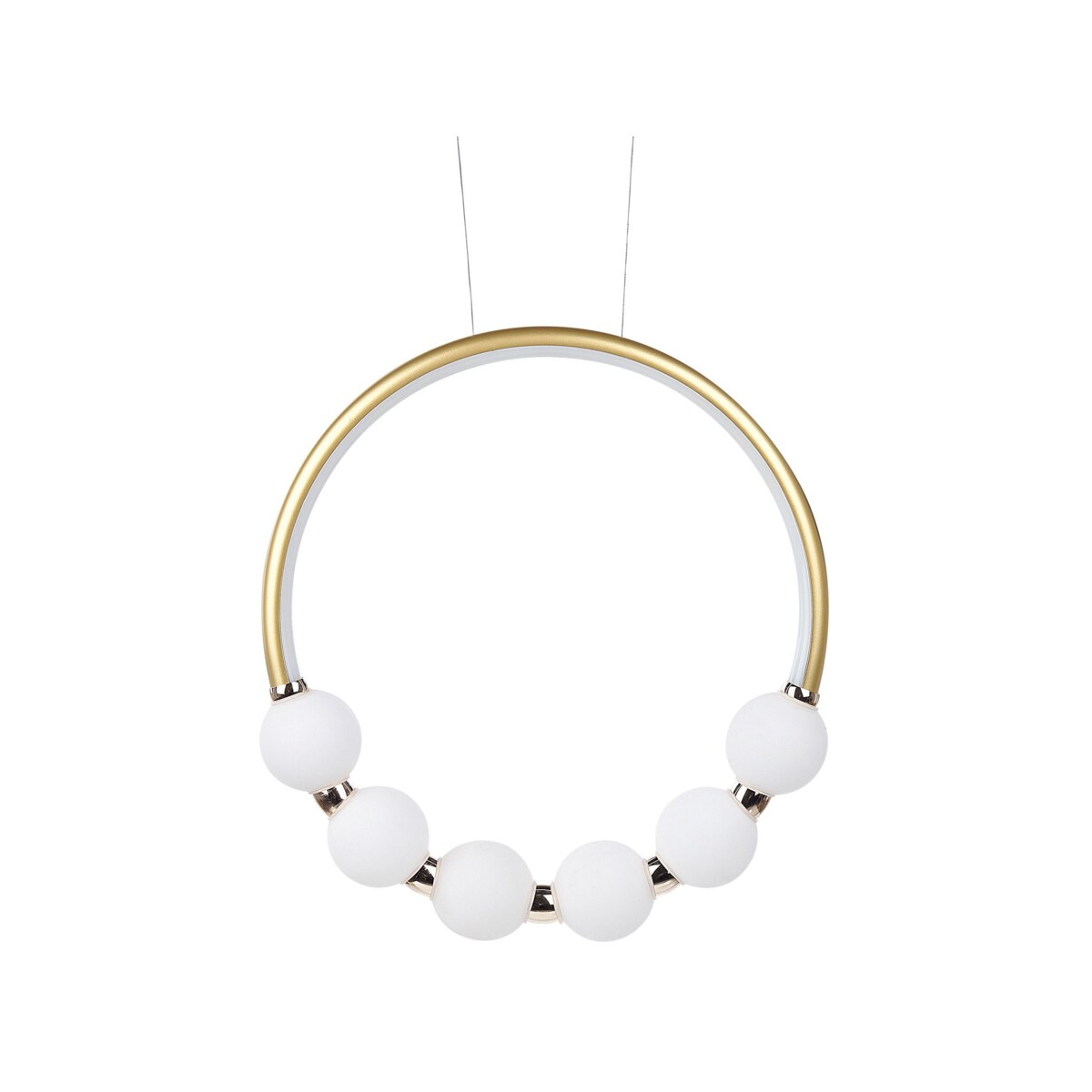 Lampa wisząca LED metalowa złota FANE