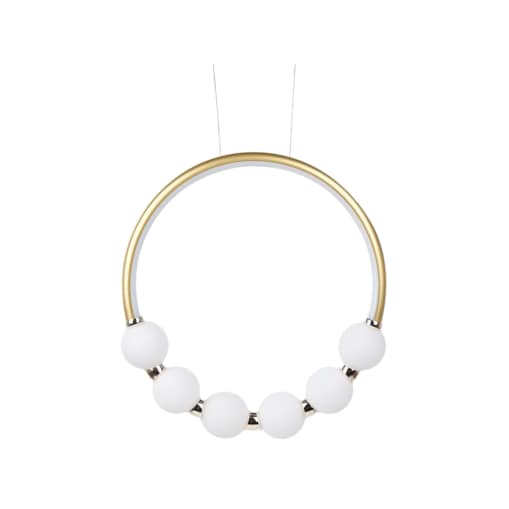 Lampa wisząca LED metalowa złota FANE