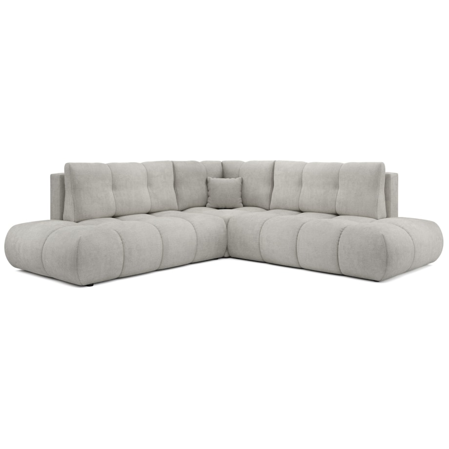 Narożnik pikowany, rozkładany z funkcją spania SOHI, Flow 16 - jasny szary