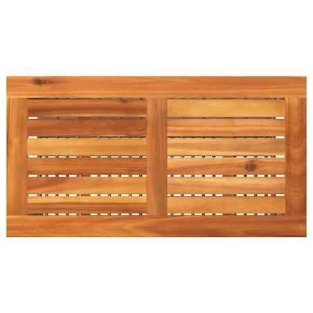 vidaXL Stolik ogrodowy, szary, 70x38x42 cm, polirattan i akacja