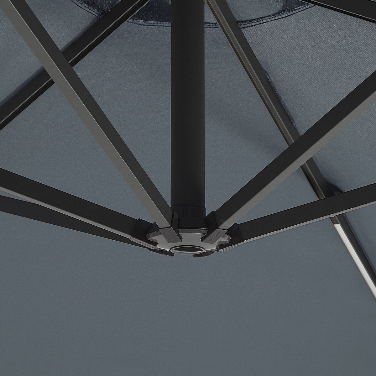 Parasol ogrodowy na wysięgniku LED 285 cm CORVAL Grafitowy