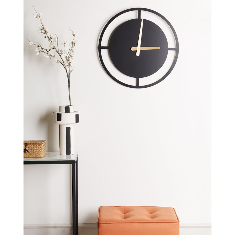 Zegar ścienny TRIENT 50 cm Metal Czarny