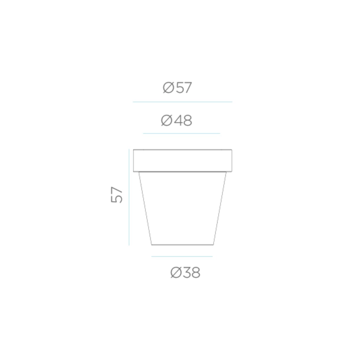 NEW GARDEN donica MAGNOLIA 60 CABLE biała