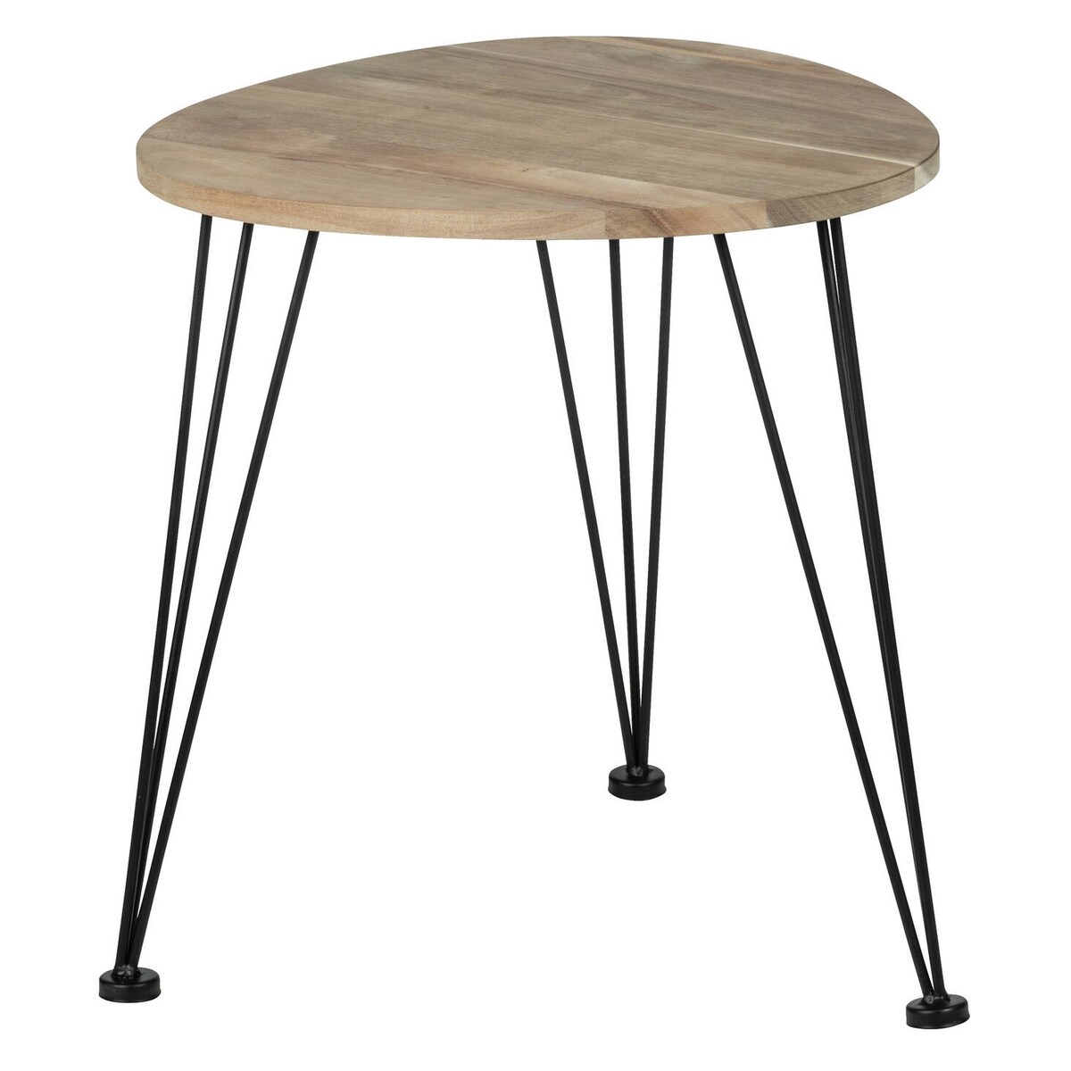 Stolik kawowy okrągły, blat Ø 44 cm z drewna akacji, WENKO