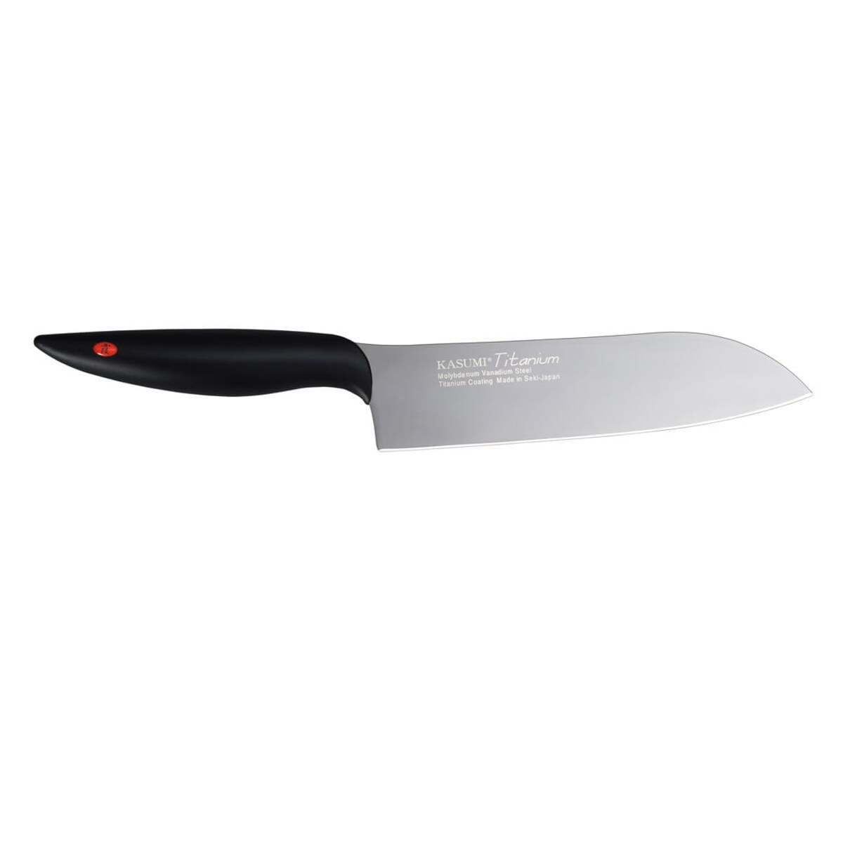 Kasumi Nóż Santoku Titanium dł. 18 cm grafit