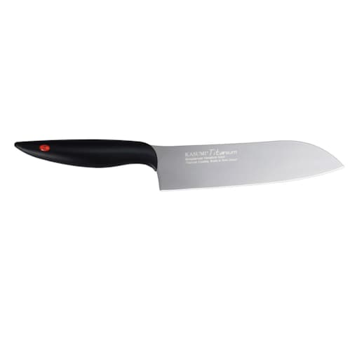Kasumi Nóż Santoku Titanium dł. 18 cm grafit