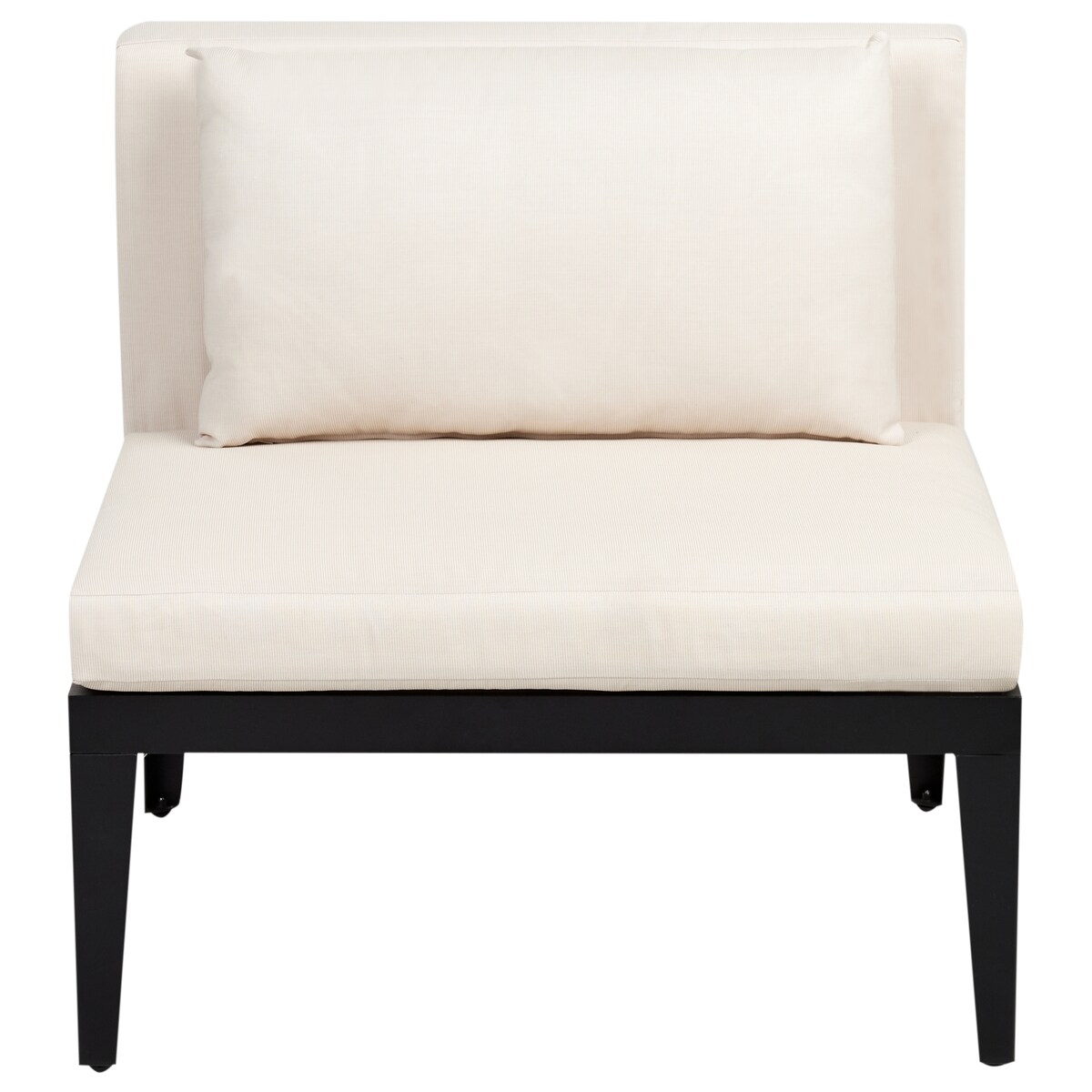 Zestaw ogrodowy ze stolikiem i otomaną dla 4 osób BRACCIANO Certyfikowane drewno akacjowe Jasnobeżowy Lewostronny