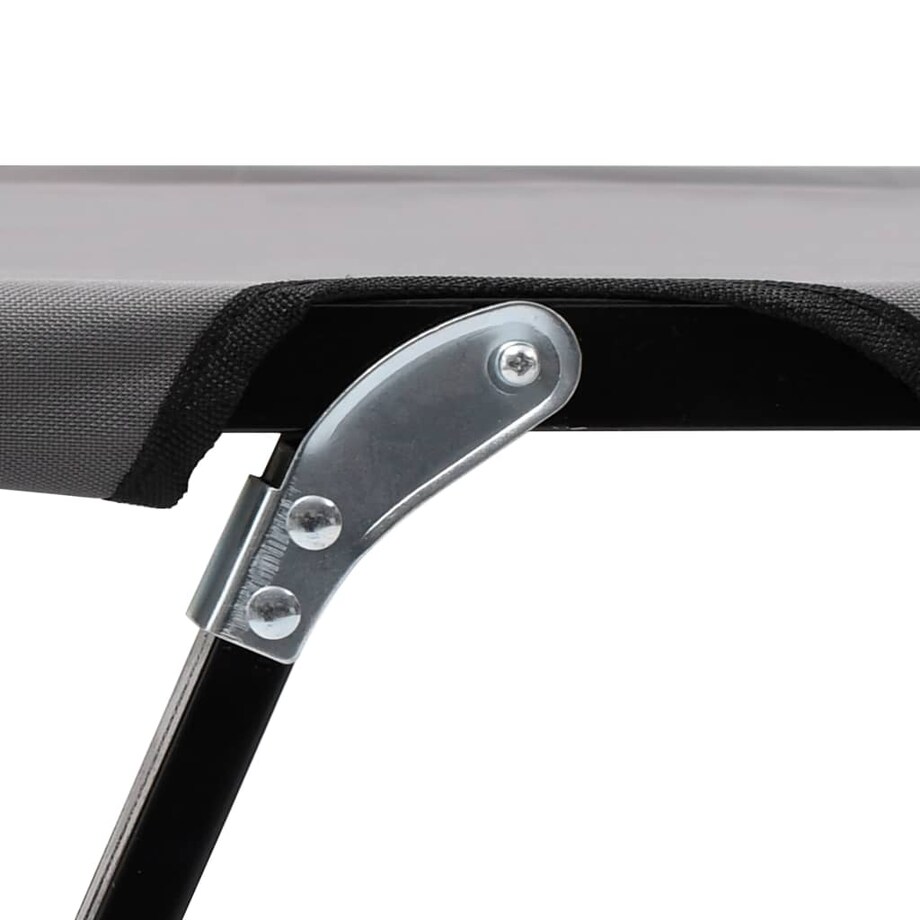 vidaXL Dwuosobowy leżak, składany, szary, stal