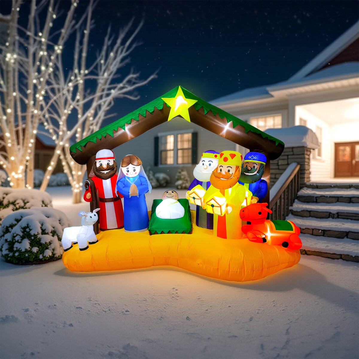 NADMUCHIWANA bożonarodzeniowa Dekoracja Świąteczna dmuchaniec JUMI