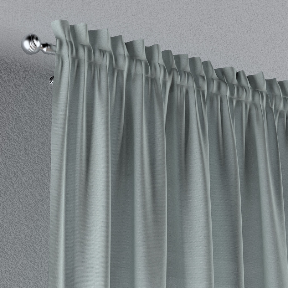 Zasłona na kanale z grzywką 1 szt. 130x260 zielony melanż