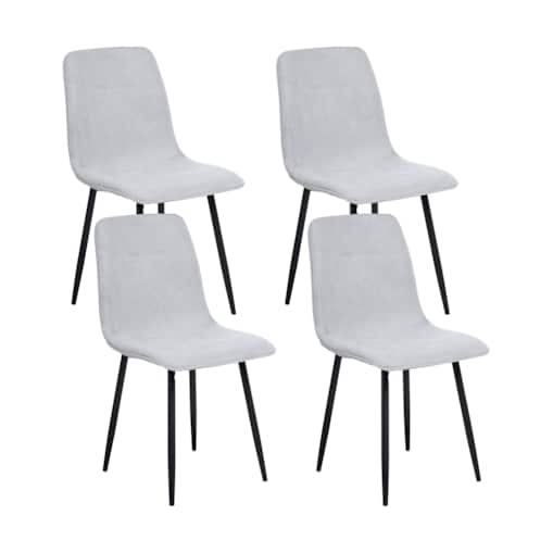 Zestaw 4 krzeseł do jadalni TUSCOLA Jasnoszary