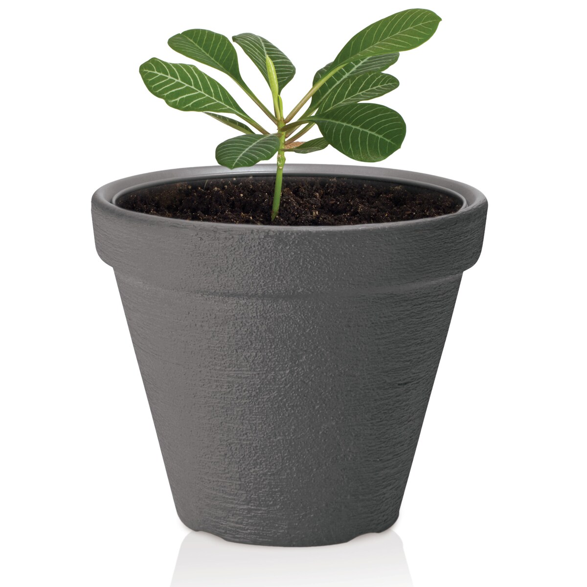 Doniczka Donica Ogrodowa 45 Cm Efekt Cegły Okrągła Na Taras Do Ogrodu Domu Antracytowa