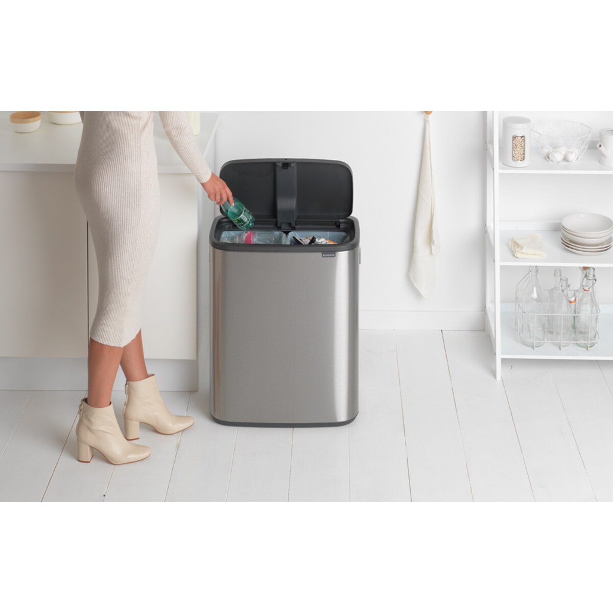 Kosz na śmieci Touch Bin BO 2x30L stal matowa 221422