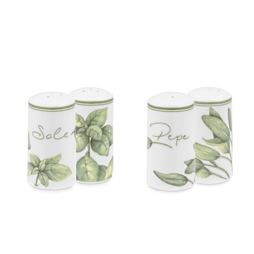 LA PORCELLANA BIANCA COLTIVIA Zestaw do soli i pieprzu