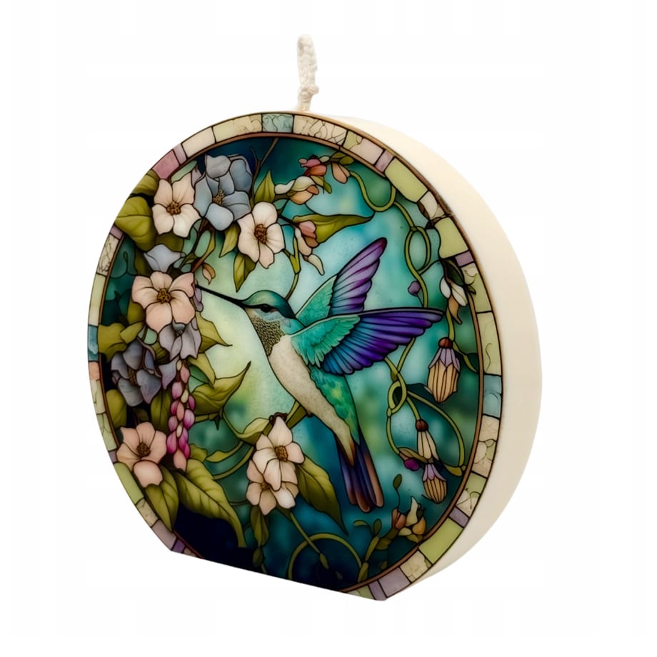 Świeca sojowa ozdobna z motywem kwiatowym – elegancka dekoracja do wnętrz w pudełku prezentowym