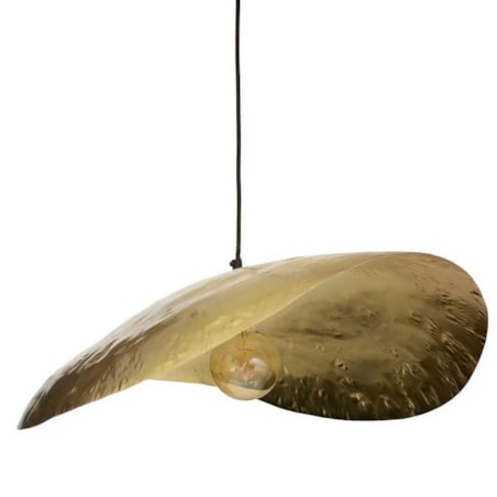 Lampa wisząca młotkowane złoto Loran 80 cm