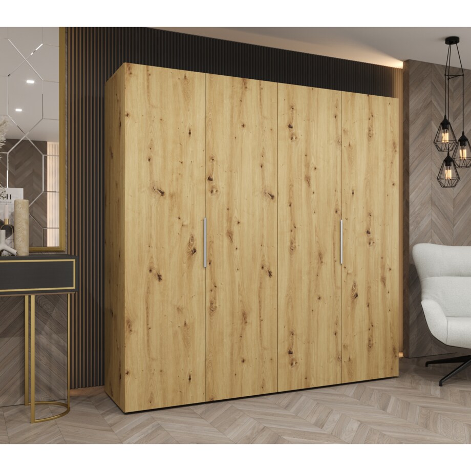 Szafa uchylna otwierana MARBELLA 1 200 wys. 202 cm Artisan + u. Czarny