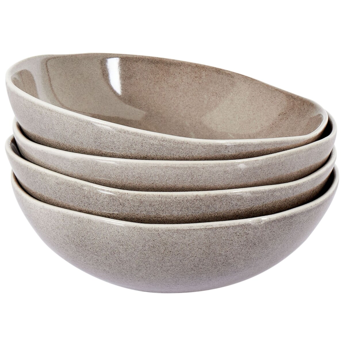 Zestaw 4 głębokich talerzy COSTMARY Kamionka Szary