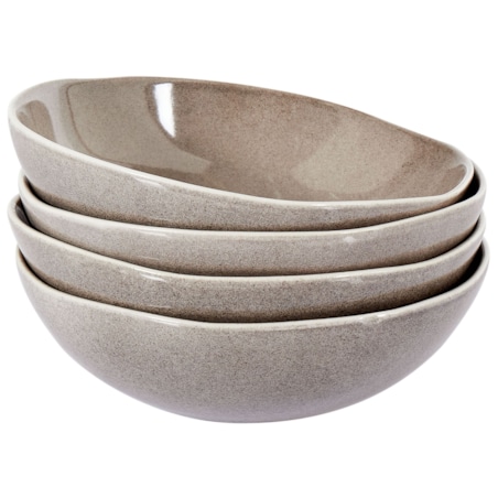 Zestaw 4 głębokich talerzy COSTMARY Kamionka Szary