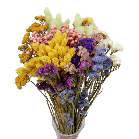 Zestaw suszonych kwiatów do wazonu Spring - zatrwian, phalaris, krwawnik