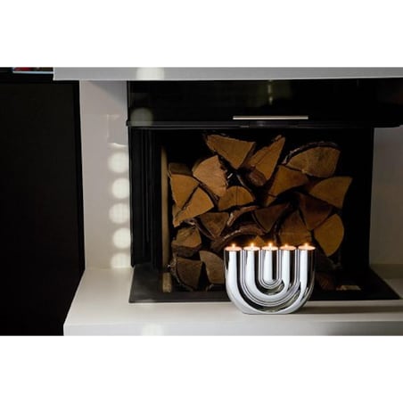 Świecznik na tealight - chrom połysk, 15 cm