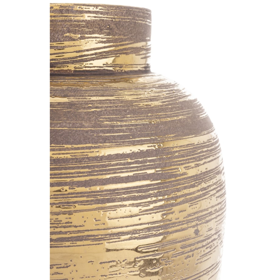 Wazon ceramiczny złoty, postarzany 42x24x24 cm