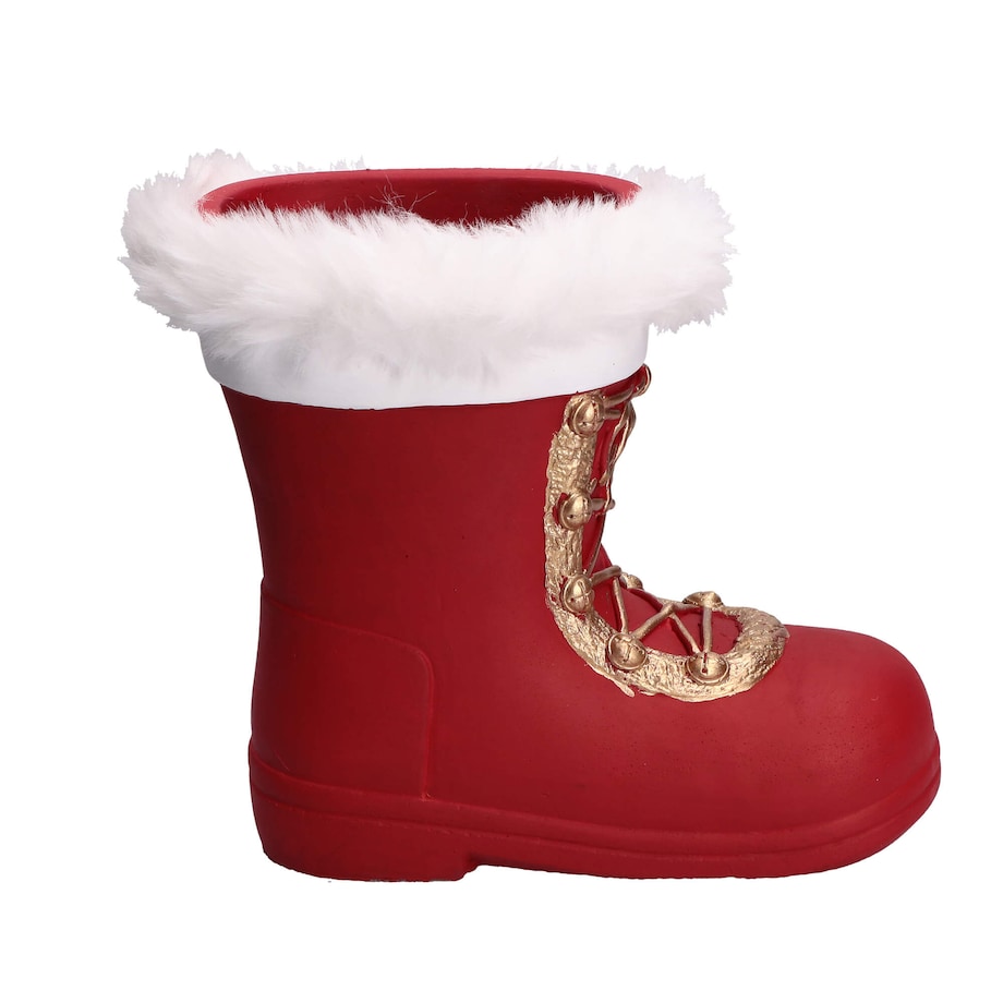 Osłonka na doniczkę w kształcie lewego buta Świętego Mikołaja Splomp