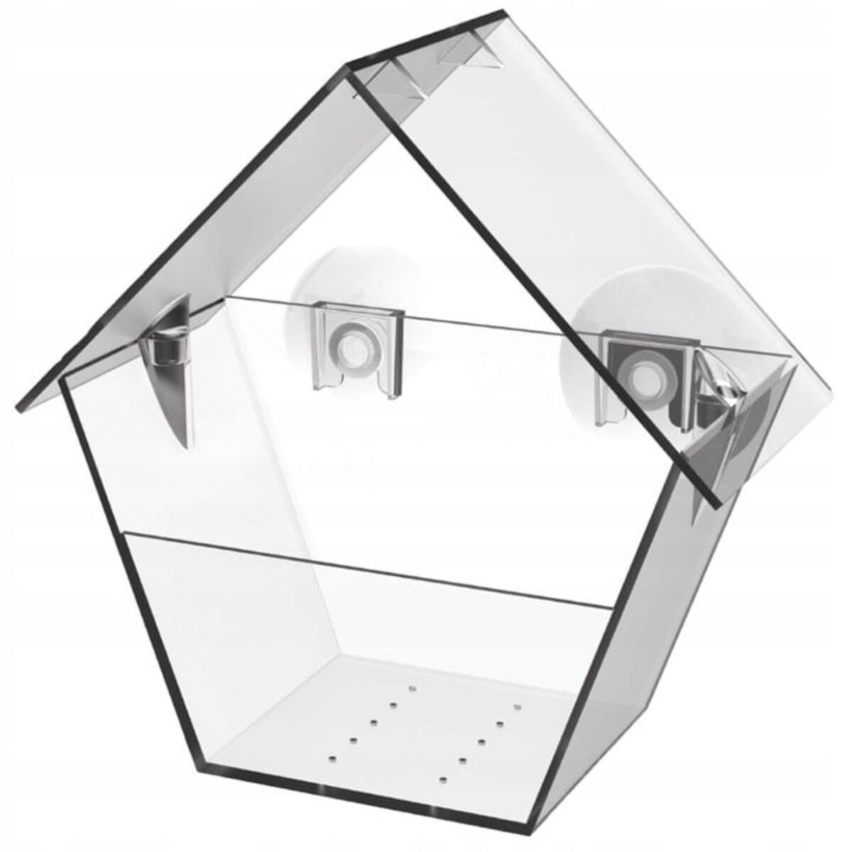 KARMNIK DLA PTAKÓW Przezroczysty transparentny na przyssawkach OKNO SZYBA