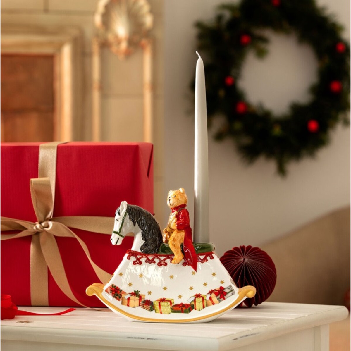 Świecznik Miś na koniu na biegunach, 21.5 x 8.7 x 16.9 cm, Villeroy & Boch