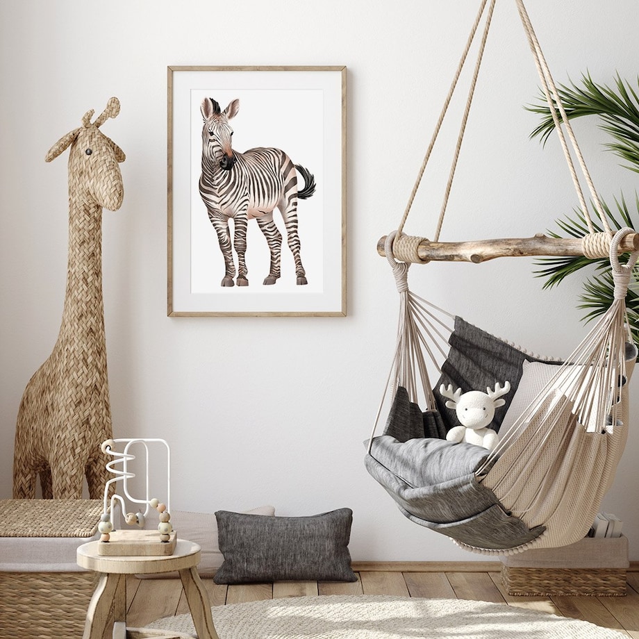 Plakat dla dzieci Zebra 30x40