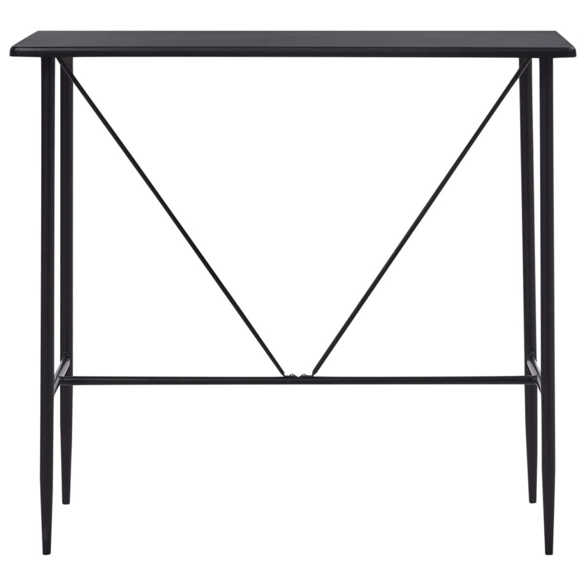 vidaXL Stolik barowy, czarny, 120 x 60 x 110 cm, MDF