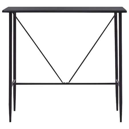 vidaXL Stolik barowy, czarny, 120 x 60 x 110 cm, MDF