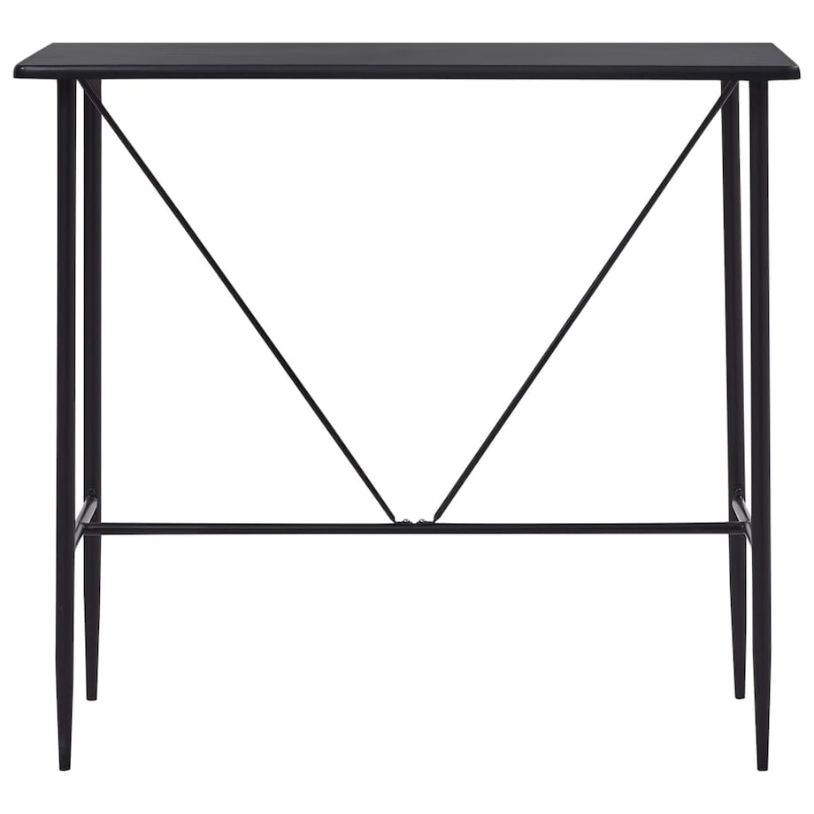 vidaXL Stolik barowy, czarny, 120 x 60 x 110 cm, MDF