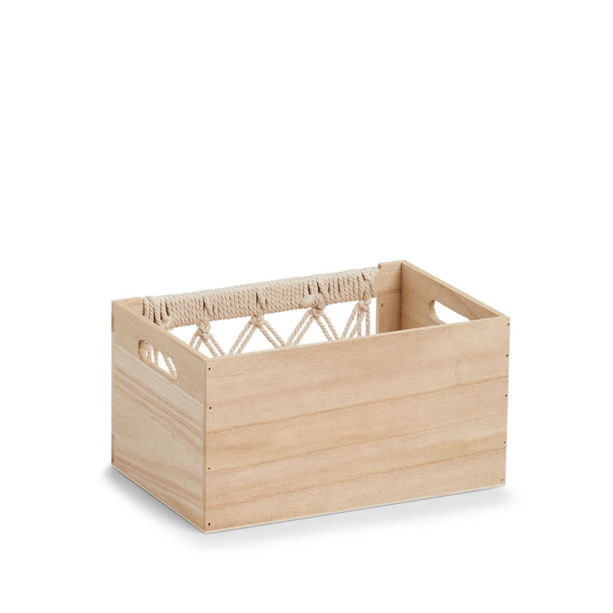 Drewniane pudełko z ażurowym frontem BOHO, 30 x 20 x 16 cm